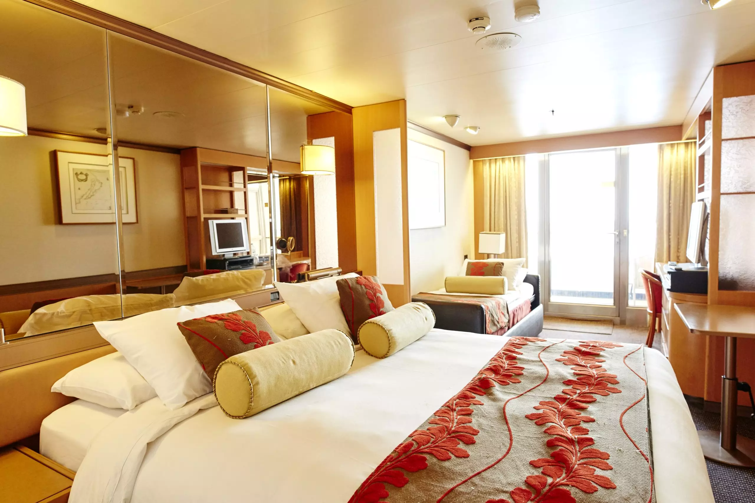 Journey Ship SJA balcony deck 9 SJC blacony deck 10 double bed and single sofa bed scaled.jpg
